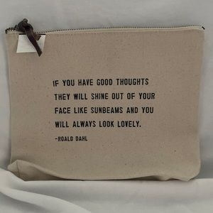 Sugarboo & Co Canvas Zip Makeup Travel  Bag “pour yourself a drink” New …